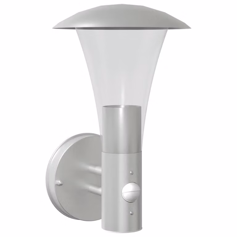 Berkfield Home Silver Stainless Steel Outdoor Wall Light with Motion Sensor