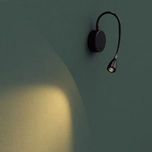 CGC Lighting Matilda Black Adjustable LED Rechargeable Magnetic USB Bedside Wall Reading Light – 2