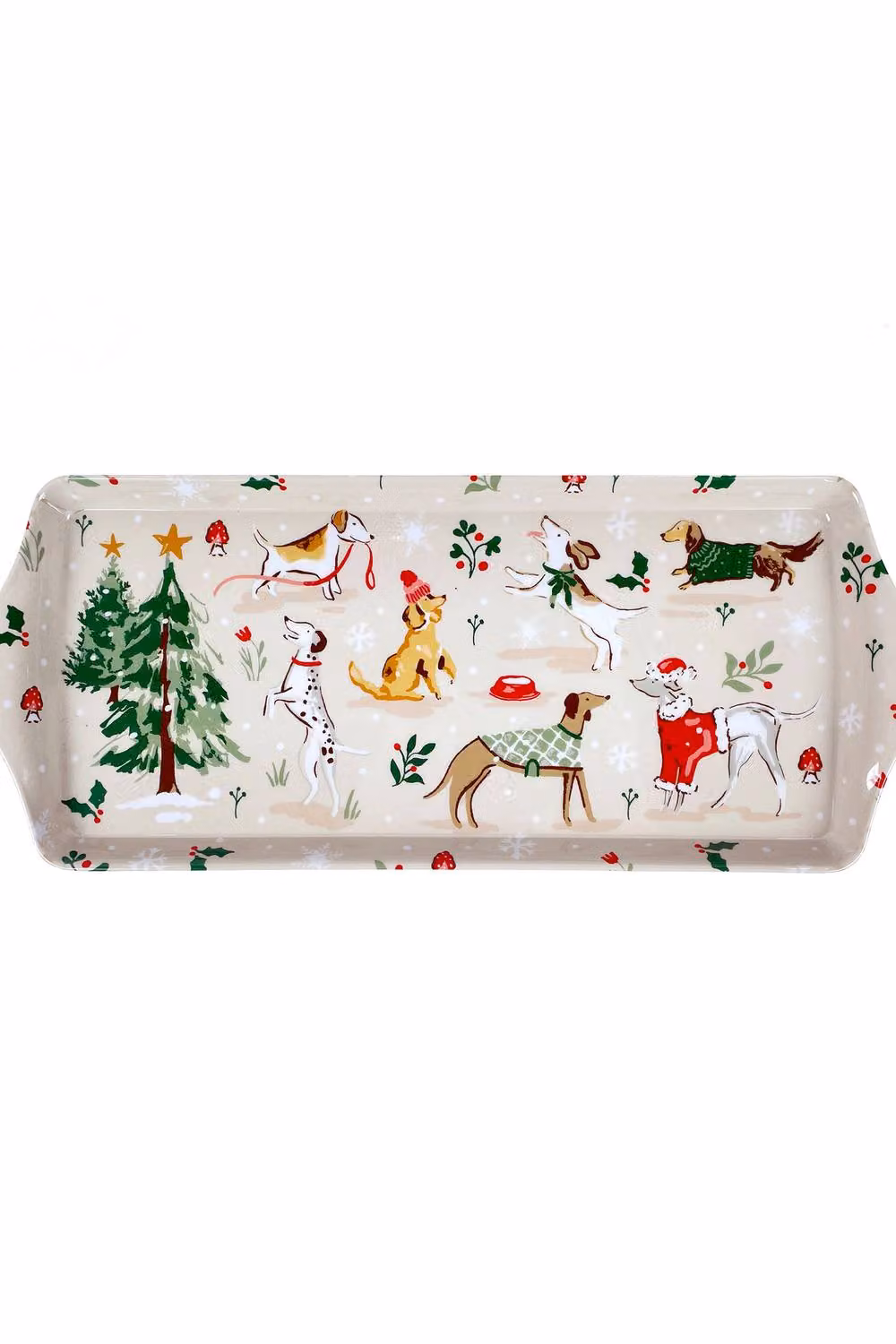 Ulster Weavers Winter Walkies Small Rectangular Melamine Tray in Beige – 2