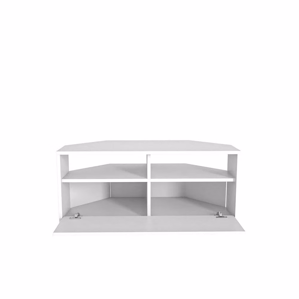 Decorotika Comero White Corner TV Stand for TVs up to 43 inch, Width: 100 cm – 3