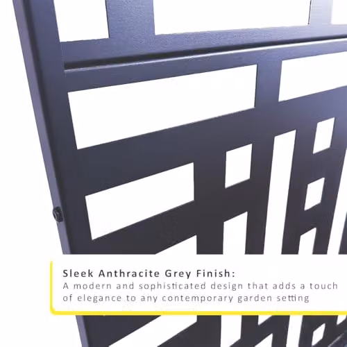 Nicoman Metal Outdoor Privacy Screen in Anthracite Grey, W/H: 90 x 180 cm – 4