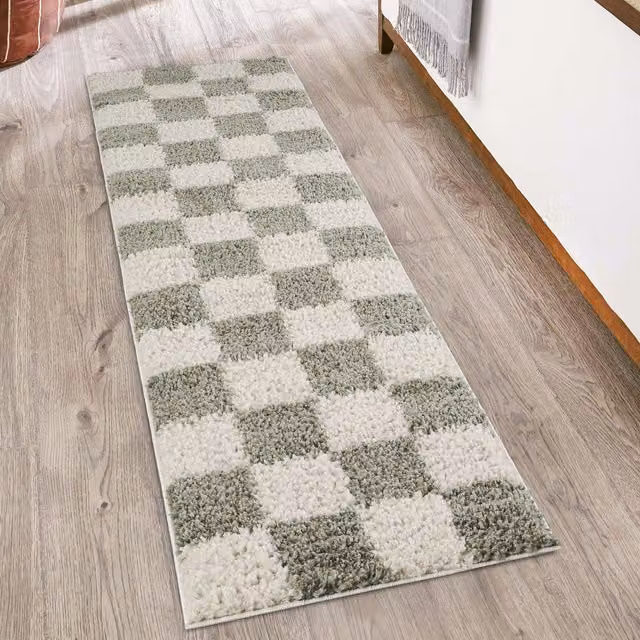 Desire Rugs Chester Modern Shaggy Area Rug, Green, W: 220 cm