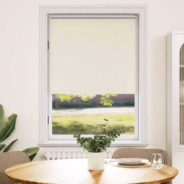 Berkfield Home Blackout Roller Blind, Thermal Insulating Polyester, White and Silver, W: 100 cm, H: 175 cm