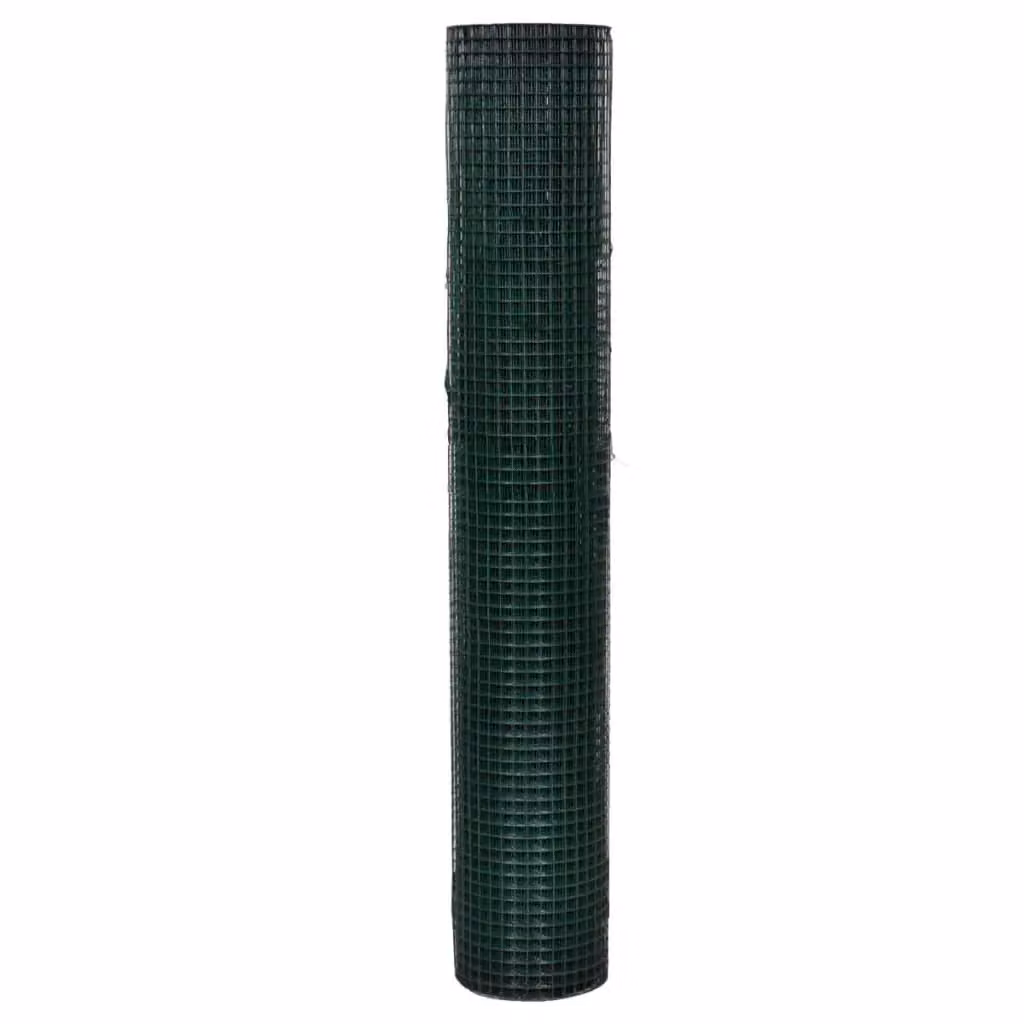 Berkfield Home Green PVC Coated Galvanised Steel Chicken Wire Fence, 10 x 1 m – 2