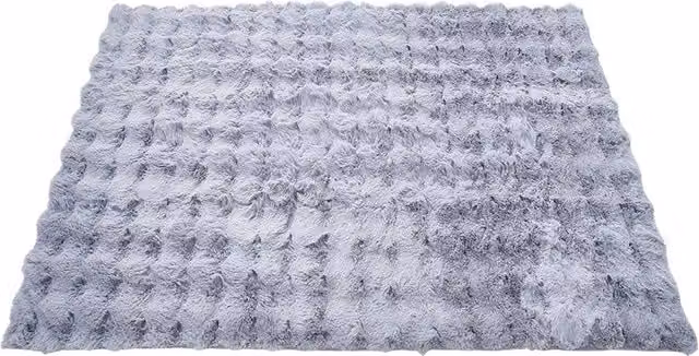 Garden Sanctuary Grey Knitted Faux Fur Throw