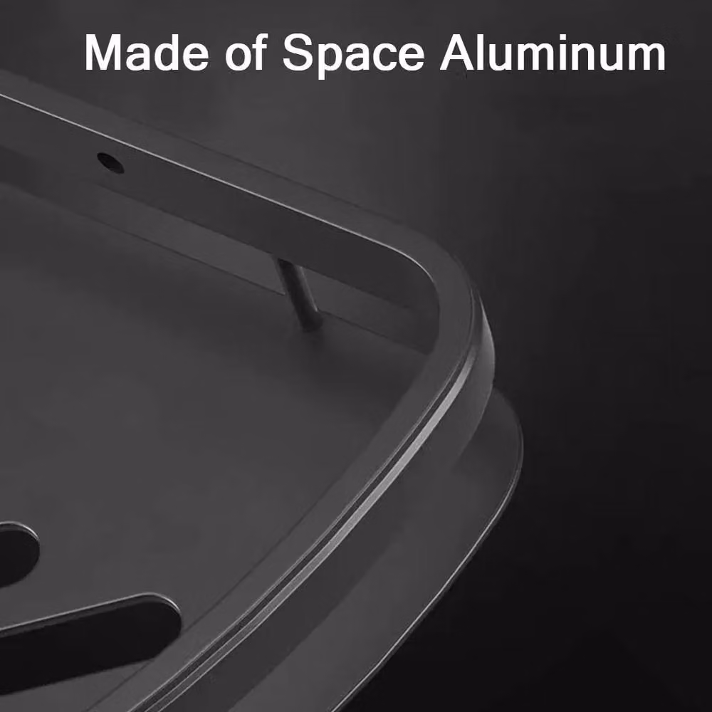 Kelvenix 2-Piece Black Aluminium Corner Shower Caddy with Hooks – 4