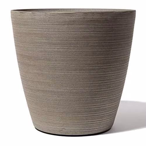 Primrose Garden Ginger Root Stone Effect Resin Planter in Multicolour Beige and Grey, Height: 50 cm – 1