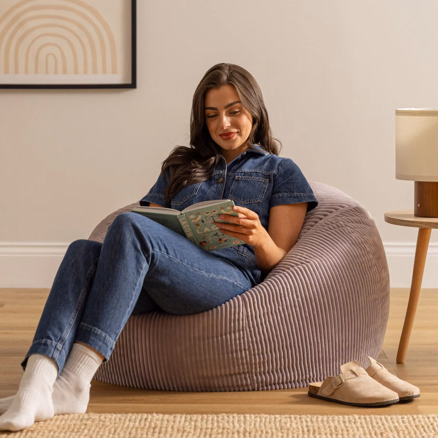 icon Kingston Classic Corduroy Beanbag 2 Pack in Purple – 2