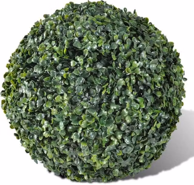 Berkfield Home Green Boxwood Ball Artificial Leaf Topiary, 2 Pack, Diameter: 27 cm – 1