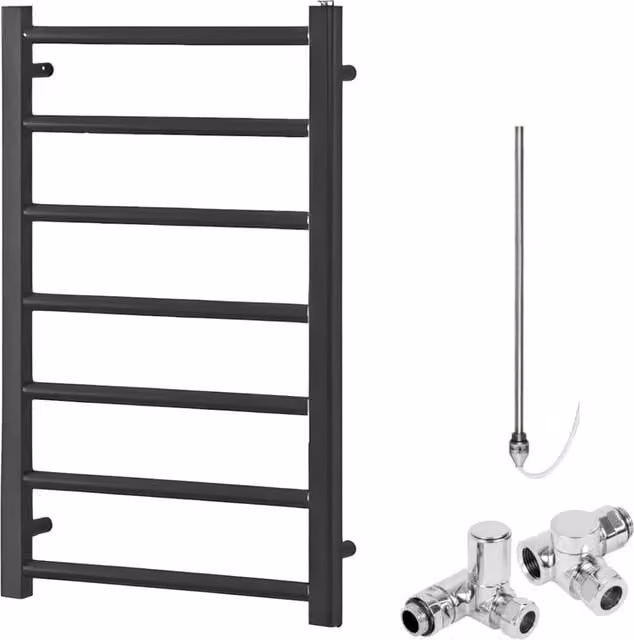 SolAire Heating Products Alpine Dual Fuel Heated Towel Rail, Anthracite