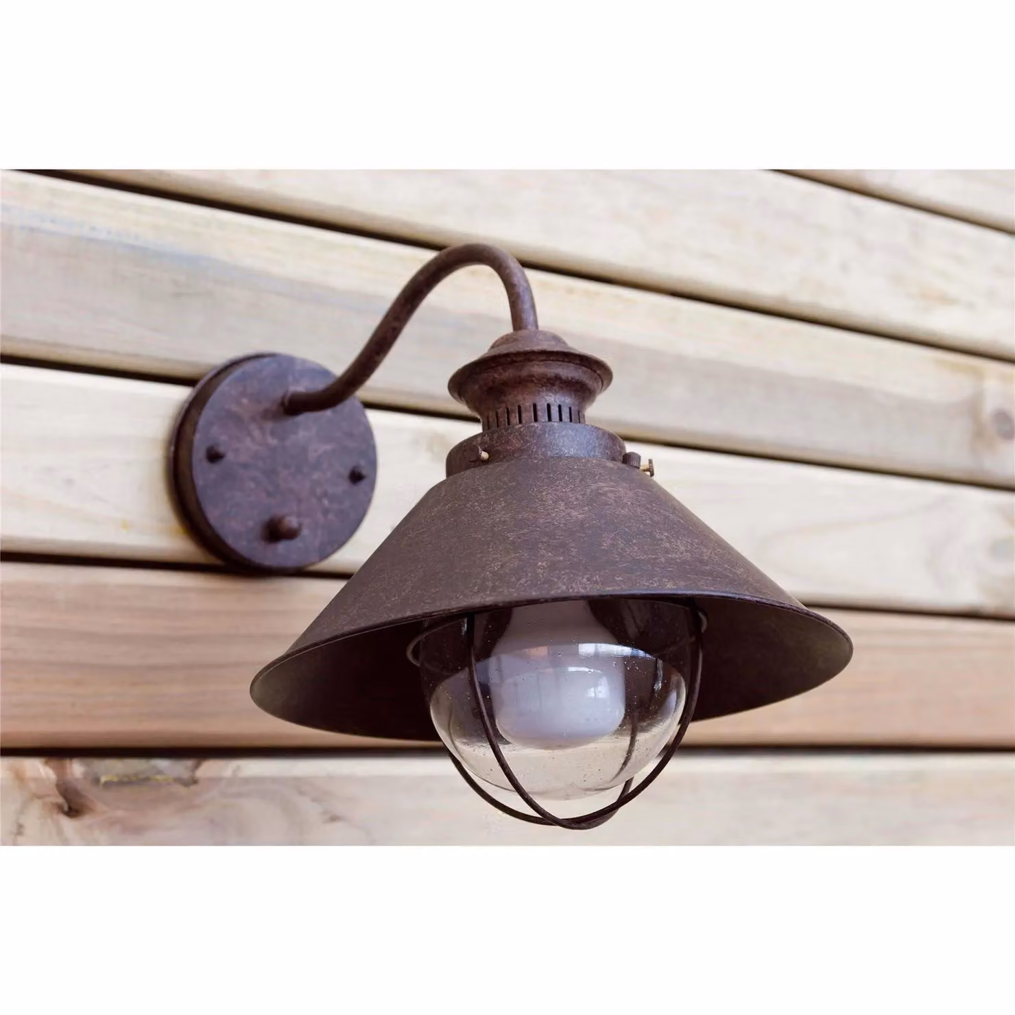 Netlighting Nautica Rust Brown Outdoor Dome Wall Light with Transparent Glass and E27 Socket – 2