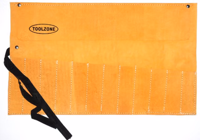 Garden Mile 12 Pocket Leather Tool Roll in Gold