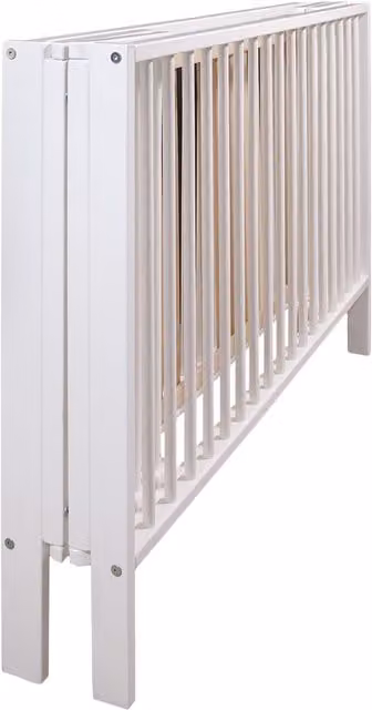 Viculii Foldable Baby Cot, White, W/D/H: 81.5 x 66 x 66 cm
