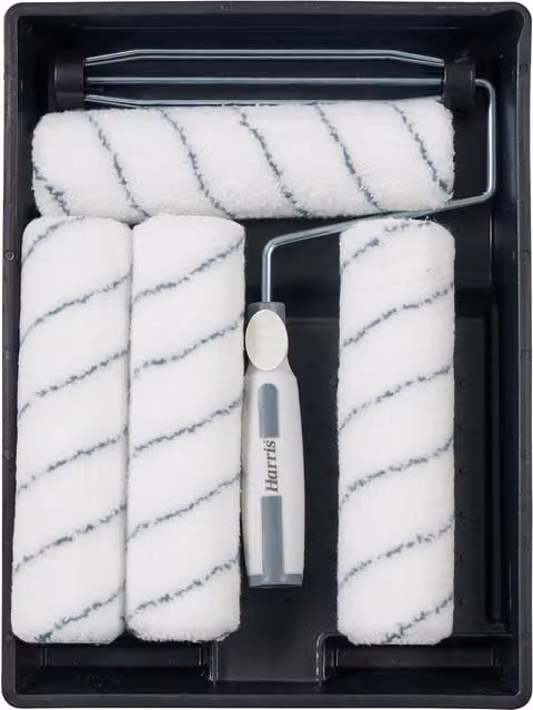 Harris Seriously Good Walls and Ceilings Medium Pile Paint Roller Refill Sleeve Set, Pack of 4, White