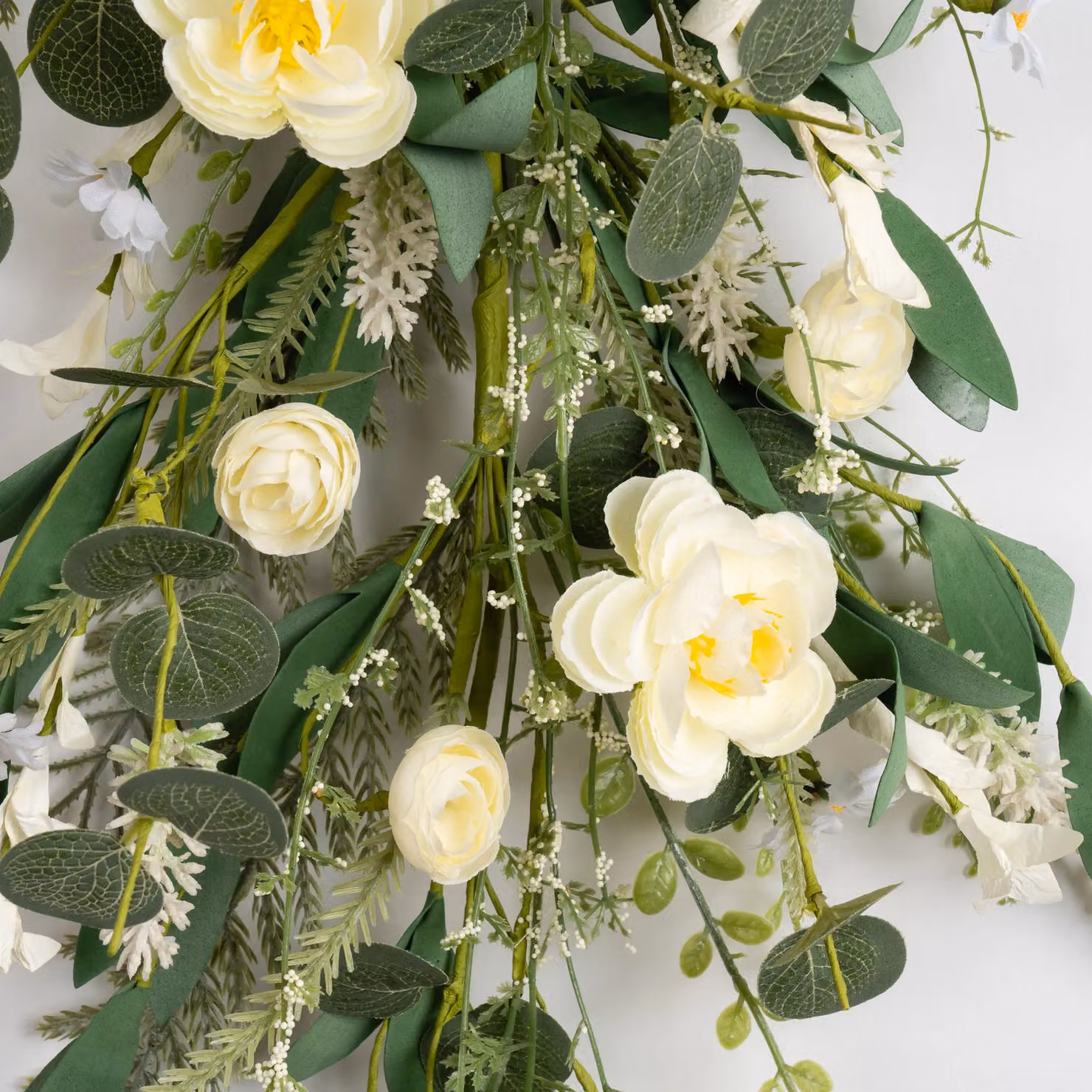 Scottish Everlastings Ltd Classic White Swag Flowers, 30 cm – 2