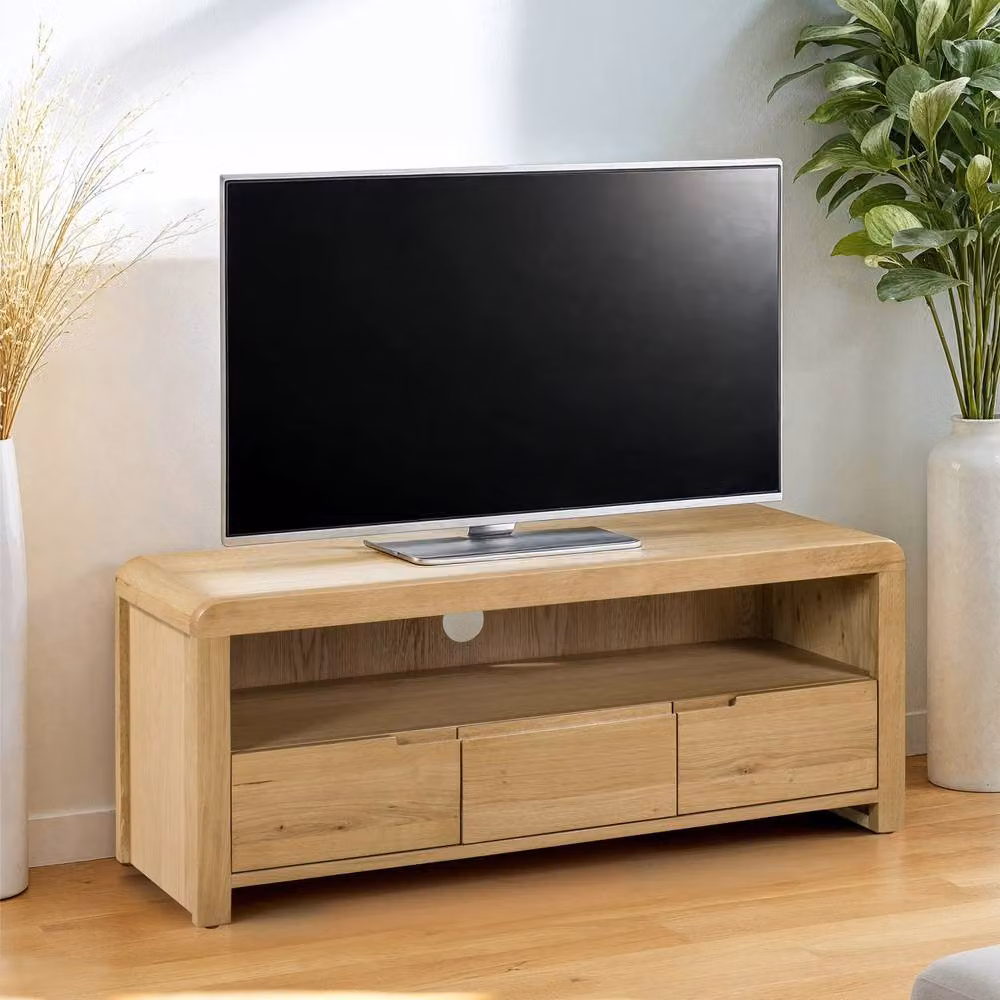 Cheshire Premium Ardley Modern TV and Media Unit in Light Oak – 3