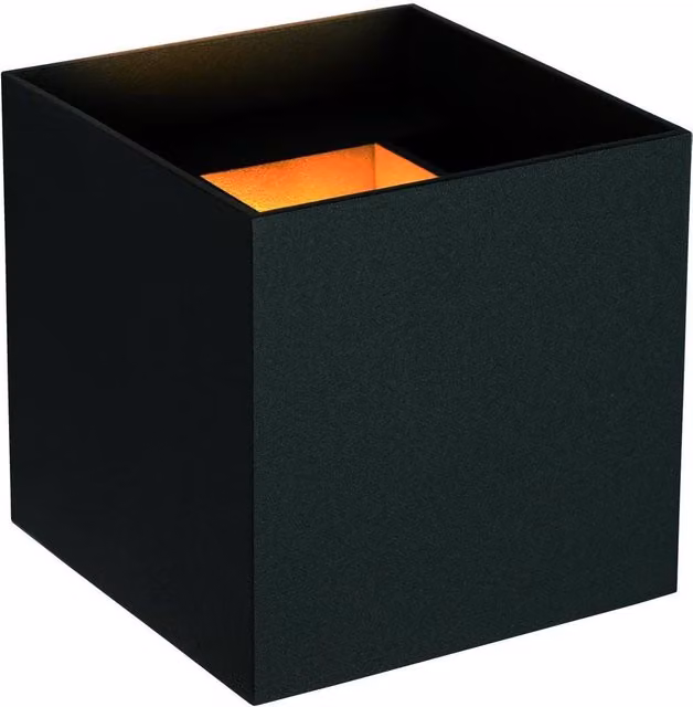 Lucide AXI Square LED Up and Down Bathroom Wall Spotlight in Black with Adjustable Beam Angle and IP54 Rating – 5