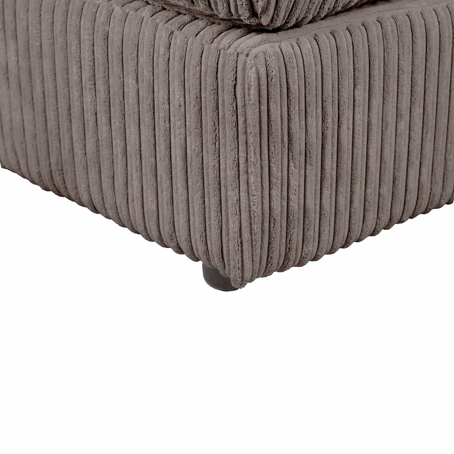 LUXURY LIFE Dylan Jumbo Cord Fabric Footstool in Grey, W/D/H: 60 x 60 x 60 cm – 3