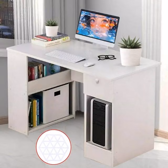 SPETLEK Modern White Computer Desk for Home Office, W/D/H: 90 x 40 x 40 cm – 1