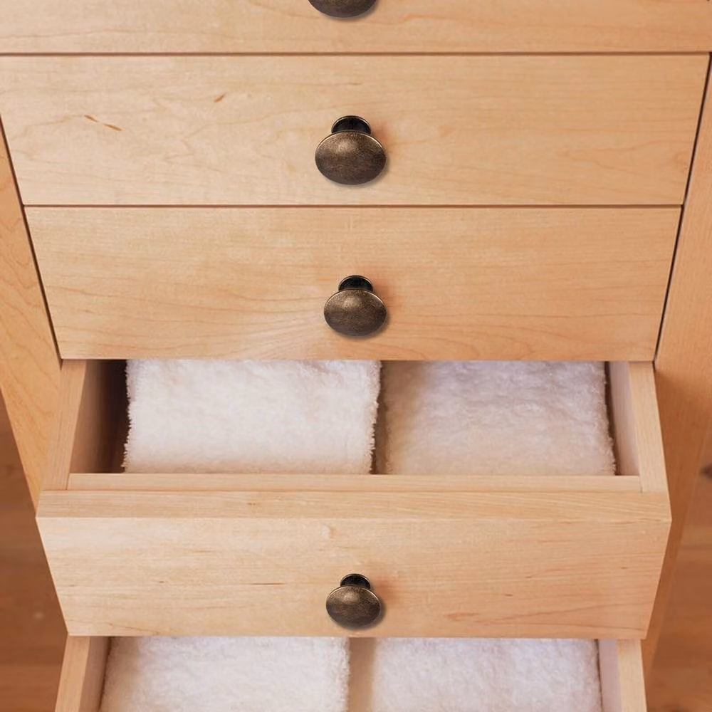 Kelvenix 12 Piece Matt Brown Zinc Cabinet Knobs and Cupboard Drawer Handles – 4