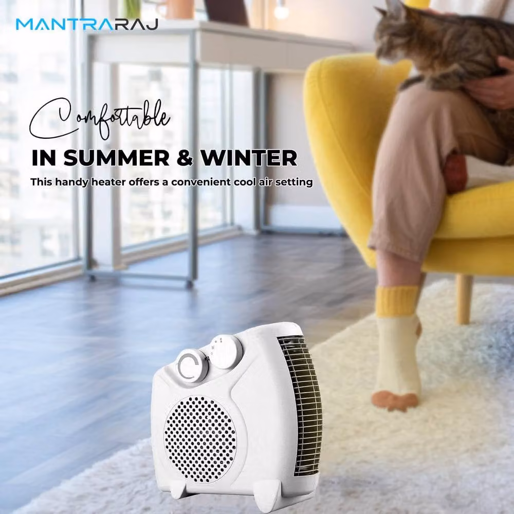 MANTRARAJ 2000W Ceramic Portable Fan Heater with Thermostat and Overheat Protection, White – 5