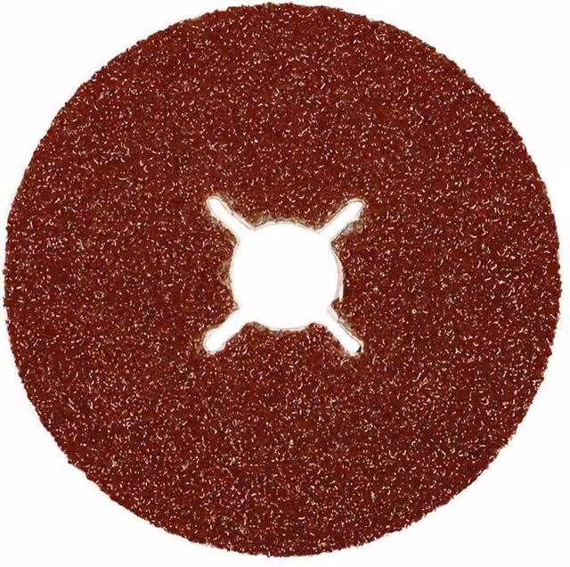 Abracs Red Aluminium Oxide Fibre Sanding Disc for Wood and Metal, 80 Grit, Diameter: 115 mm