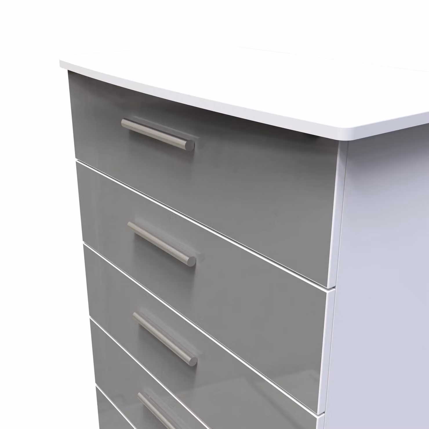 Ready Assembled 2 U Windsor 5 Drawer Chest in Light Grey – 3