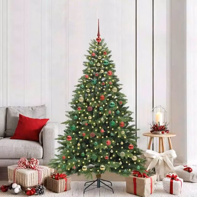 Berkfield Home Artificial Green Christmas Tree with 300 LEDs, Height: 180 cm – 1