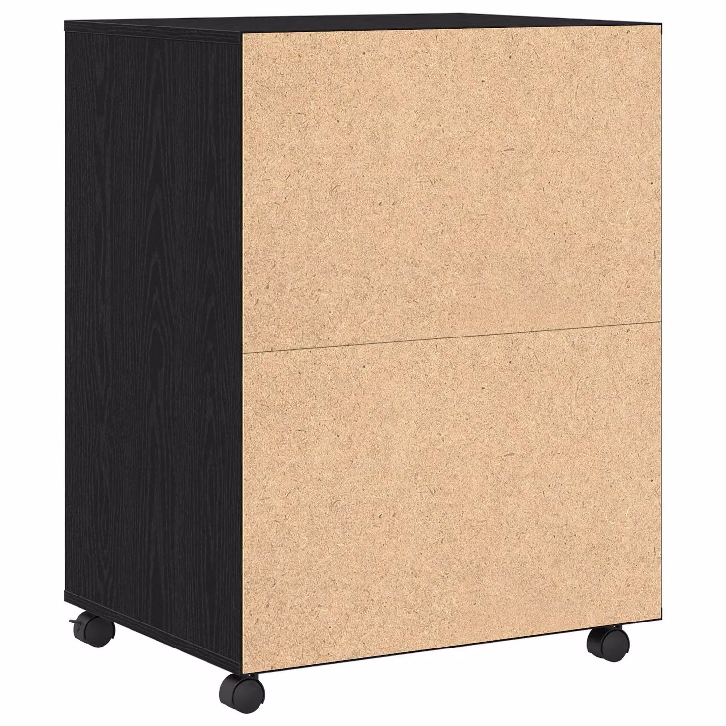 Berkfield Home Rolling Cabinet in Black Oak with Roll Shutter Doors, W/D/H: 60 x 48 x 81 cm – 4