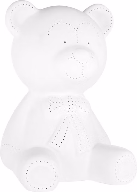 Orsina Kids Bear Ceramic LED Night Light, White