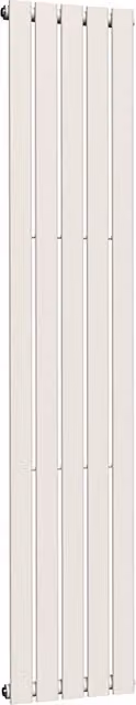 Lux Heat Flat Coloured Vertical Radiator in White, H 180 cm x W 35 cm