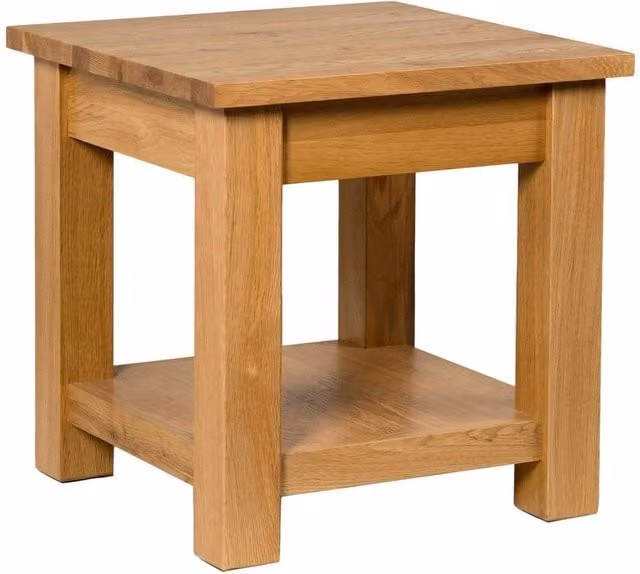 FORGEVIO Small Square Oak Coffee Table in Light Oak – 1