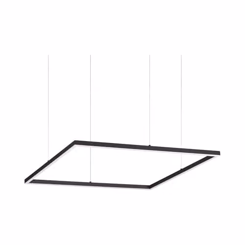 Ideal Lux Oracle Slim D70 Square Black Suspended LED Pendant Light 3000K 41W – 1