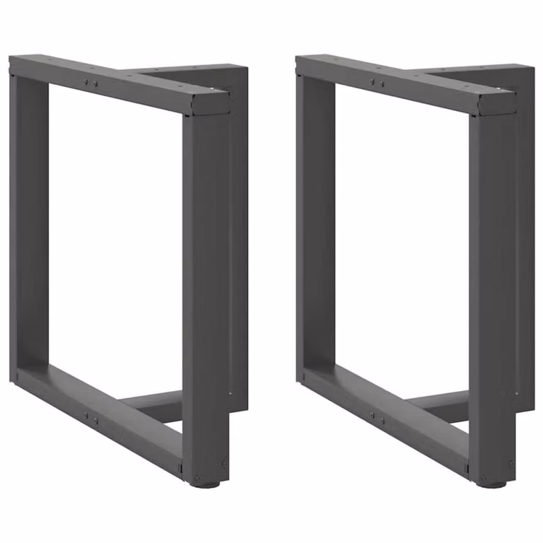 Berkfield Home T-Shaped Dining Table Legs, 2 Piece Set, Anthracite Grey Steel, W/D/H: 70 x 35 x 72-73 cm