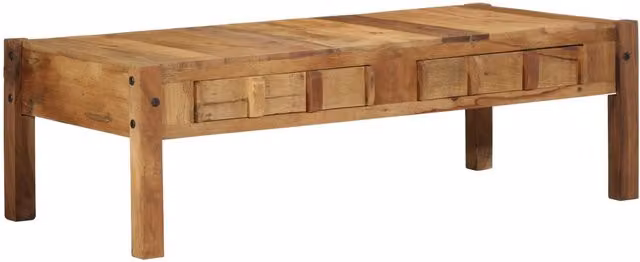 Berkfield Home Reclaimed Sheesham Wood Coffee Table in Brown, W/D/H: 110 x 55 x 35 cm – 1
