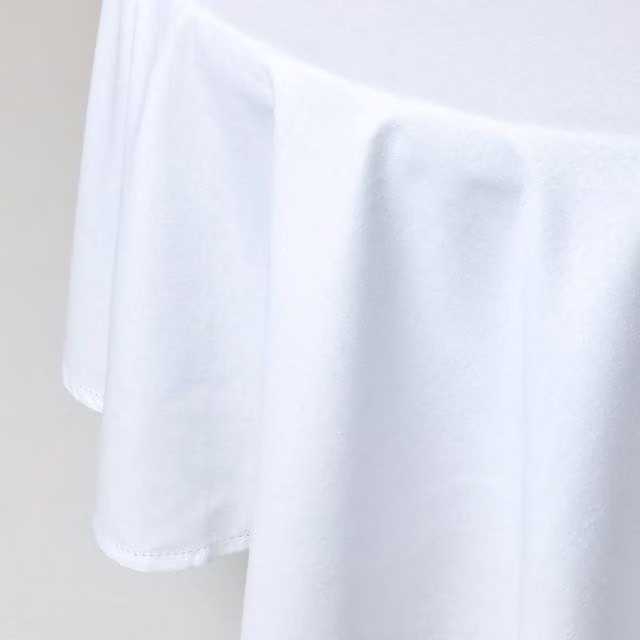 Homescapes Plain White Cotton Classic Tablecloth