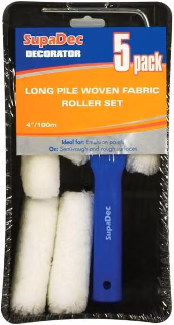 SupaDec Mini Paint Roller and Tray Set with Frame in White – 1