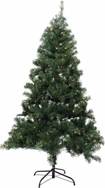 Neel Blue Green Alpine Artificial Christmas Tree with Warm LED Lights, Height: 121.92 cm