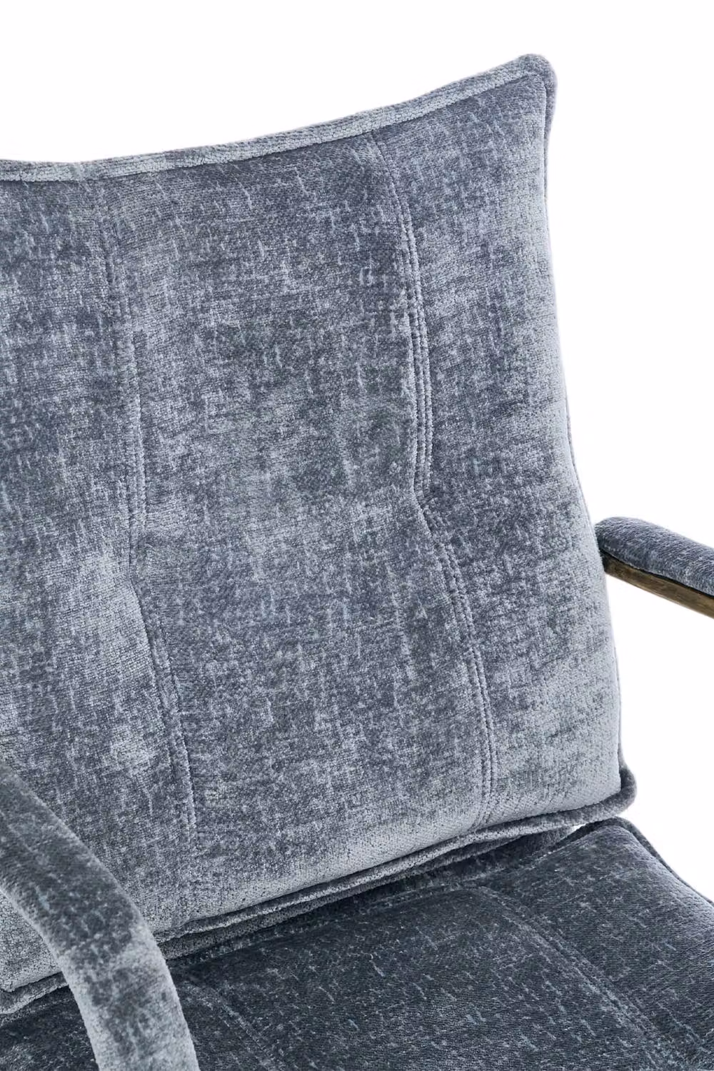 Living and Home Modern Blue Chenille Upholstered Task Chair with 360 Degree Swivel and Armrests – 3