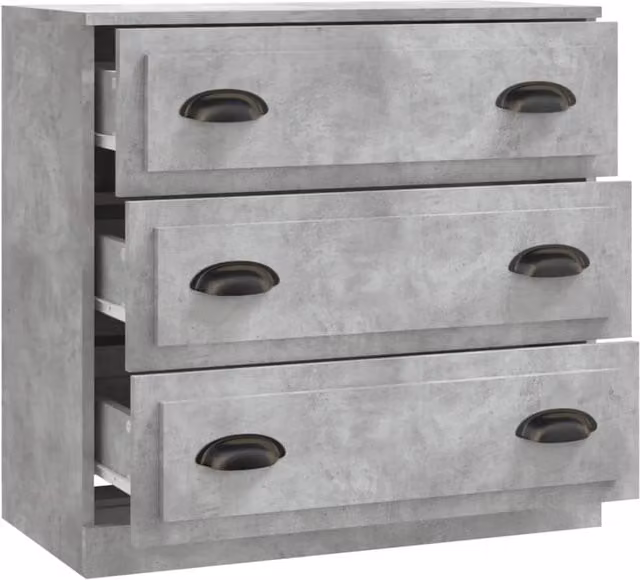 Berkfield Home Industrial Sideboard in Concrete Grey, W/D/H: 70 x 35.5 x 67.5 cm – 1