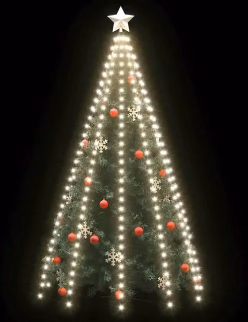 Berkfield Home Christmas Tree Net Lights with 250 Cool White LEDs, 250 cm, Green