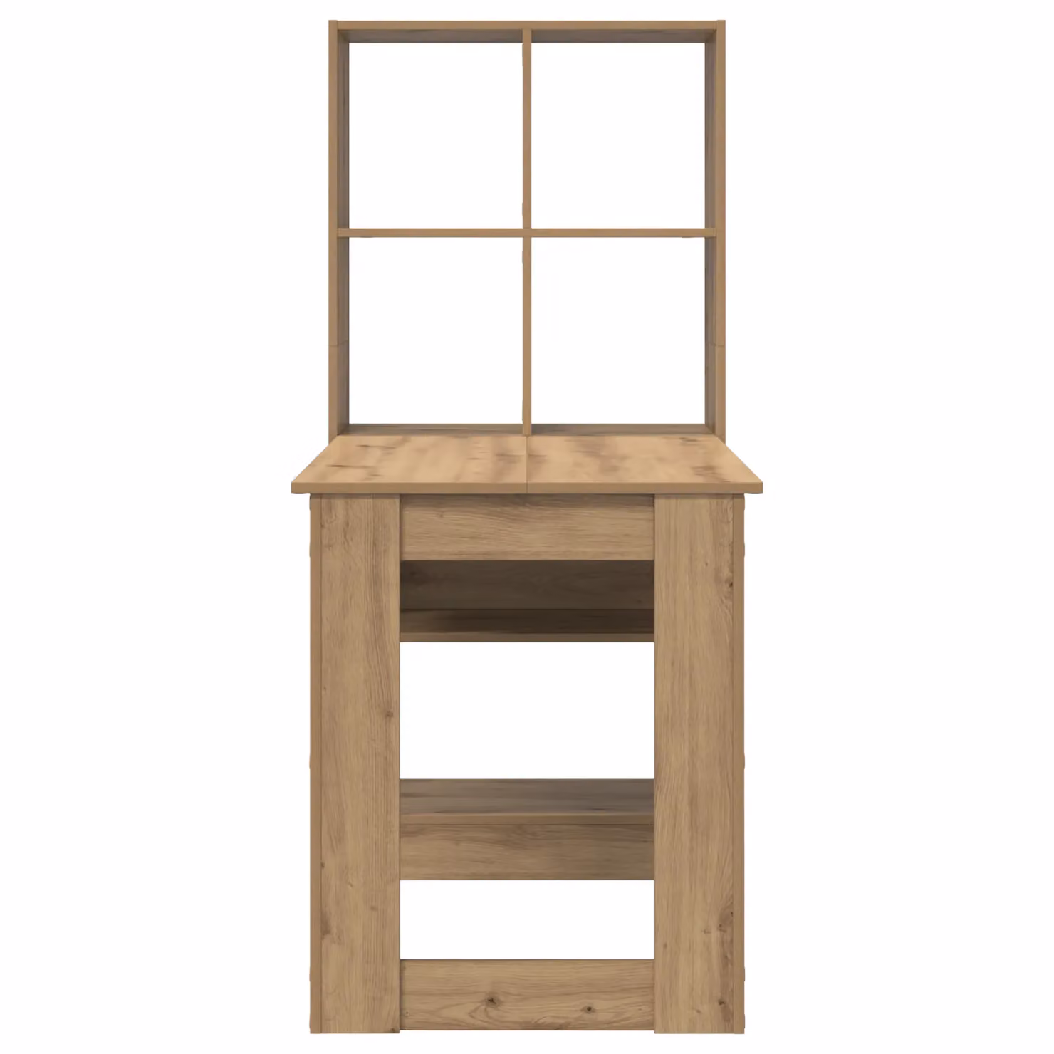 Berkfield Home Artisan Oak Writing Desk with Storage Shelf in Brown, W/D/H: 122 x 67 x 145 cm – 3
