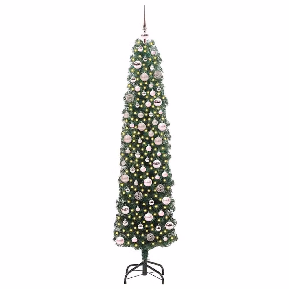 Berkfield Home Artificial Christmas Tree with 300 LEDs and Stand, Green, H 180 cm x W 48 cm x D 48 cm – 3