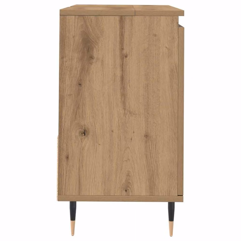 Berkfield Home Artisan Oak Bathroom Cabinet in Brown, W: 65 cm, D: 33 cm, H: 60 cm – 3