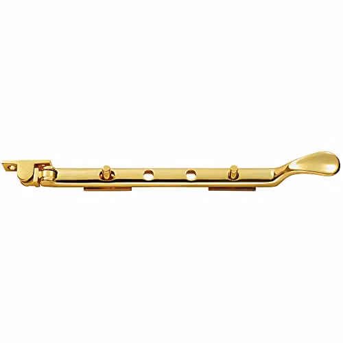 Loops Victorian Casement Window Stay in Polished Brass