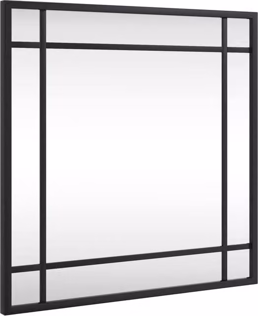 Berkfield Home Minimalist Square Wall Mirror in Black, W/H: 40 x 40 cm – 1