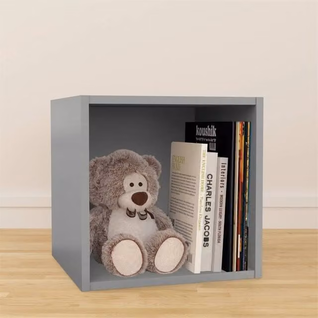 Nordara Grey Vinyl LP Storage Cube Rack for 12 inch Records W/D/H: 35.5 x 36.5 x 34.0 cm