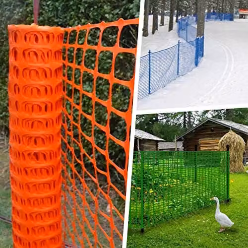 Pegdev Heavy Duty Blue Plastic Barrier Fencing Mesh Netting, 25m – 3