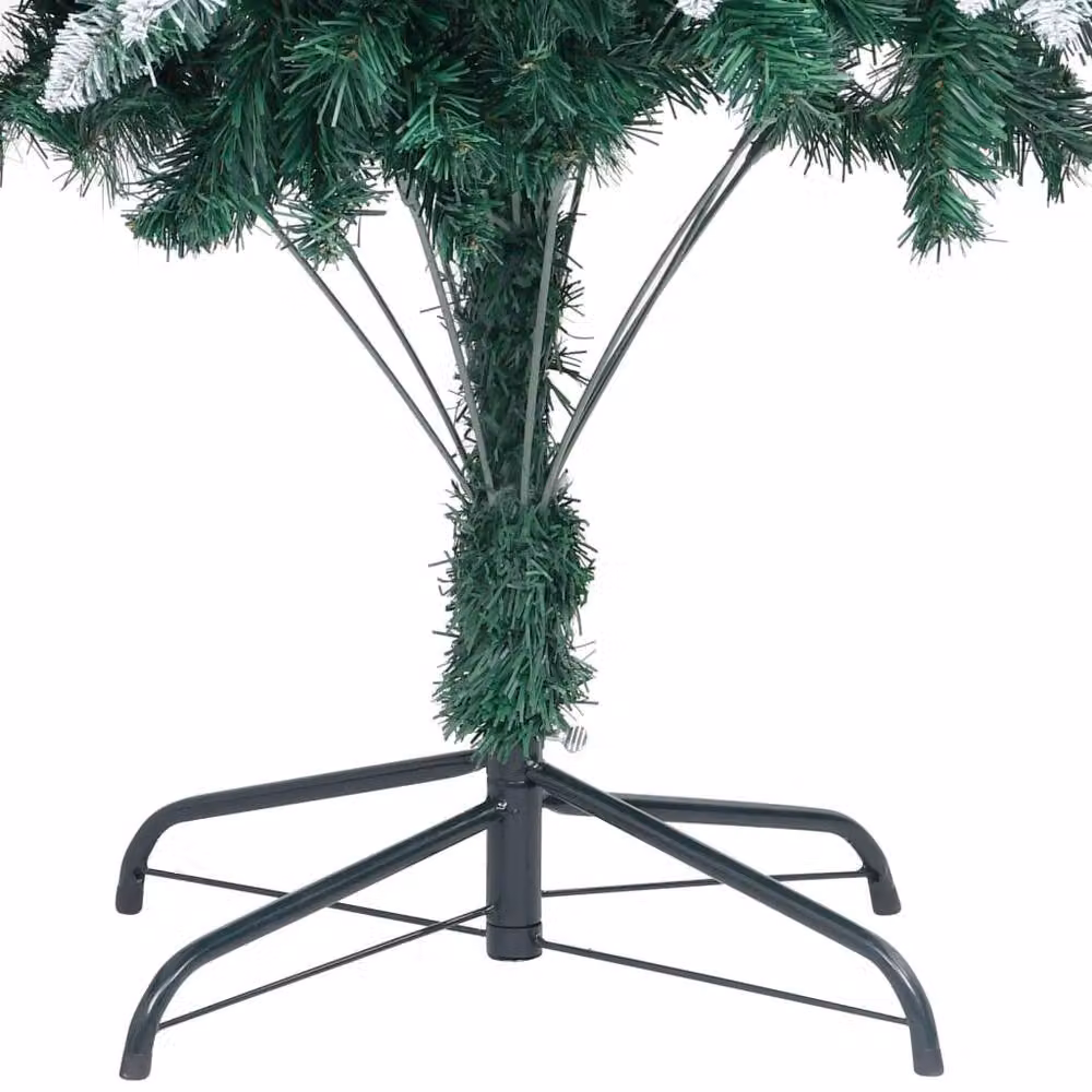 Berkfield Home Beautiful Artificial Christmas Tree with Pine Cones and White Snow in Green, H 240 cm x W 130 cm x D 130 cm – 4