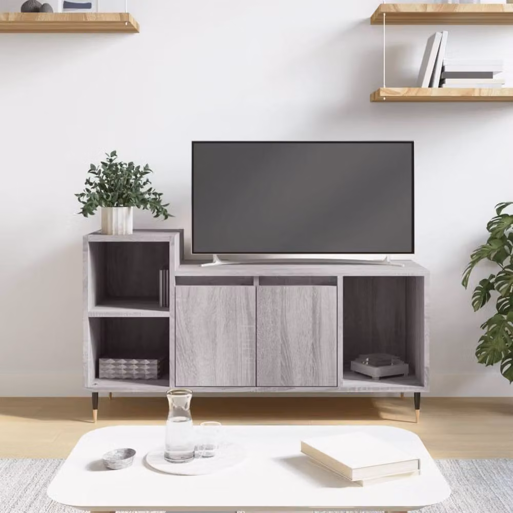 Berkfield Home Grey Sonoma TV Cabinet W/D/H: 100 x 35 x 55 cm – 2